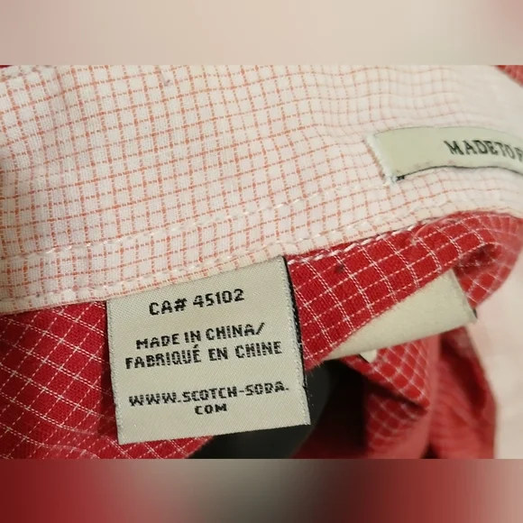 Men's Scotch & Soda Red Button Down Shirt - Picture 14 of 15